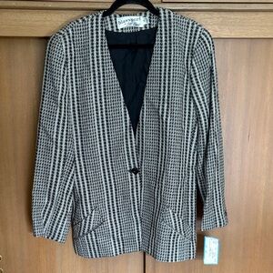 Blassport by Bill Blass silk and wool deadstock blazer